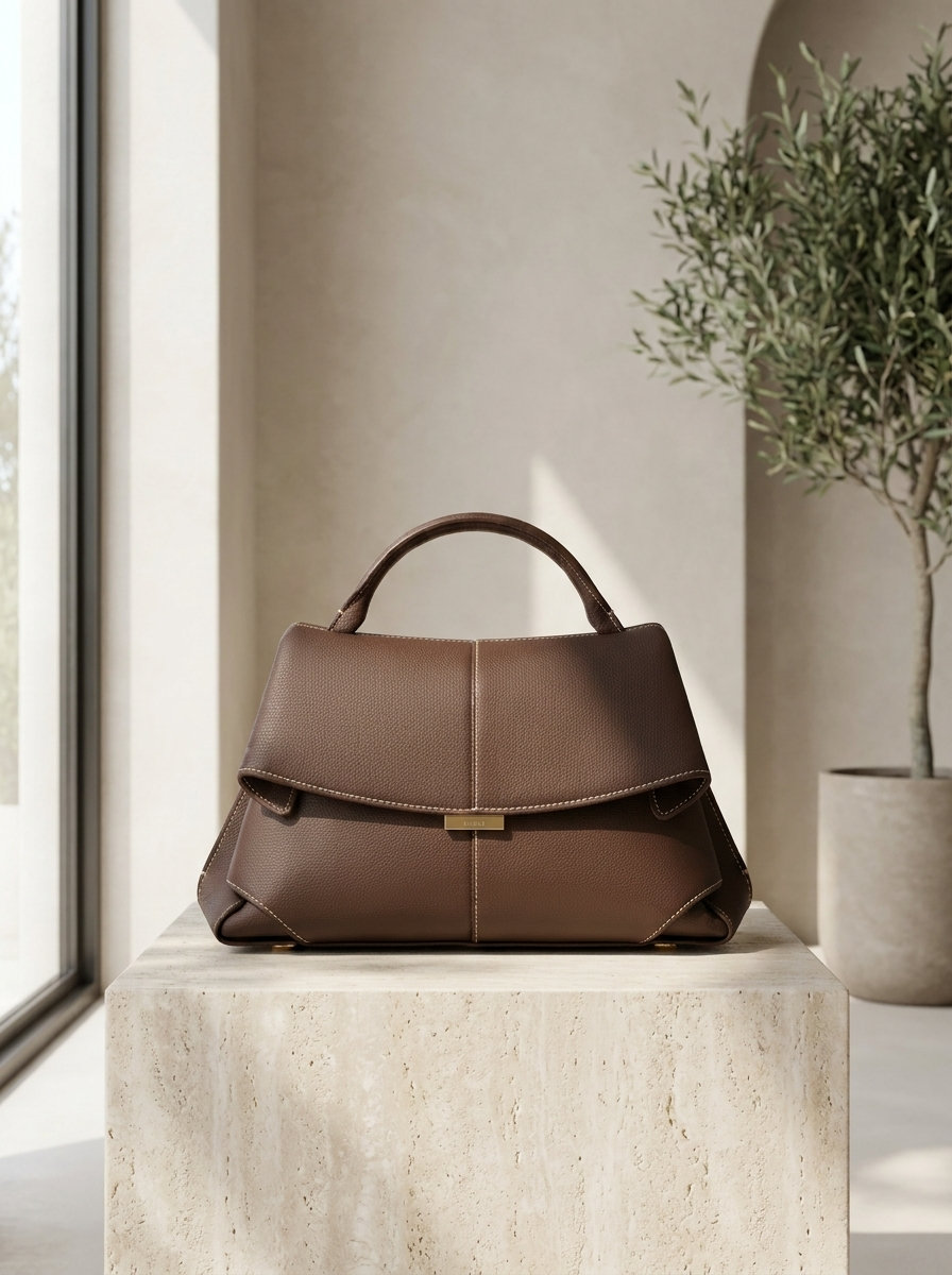 Aveline Structured Leather Handbag