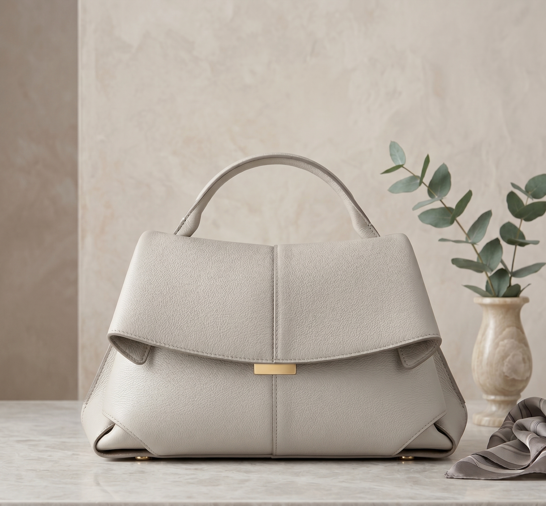 Aveline Structured Leather Handbag