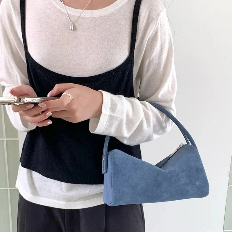 Bella Convertible Suede Shoulder Bag