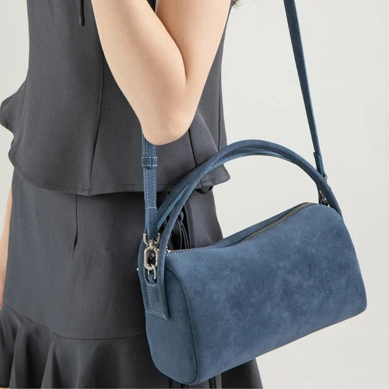Bella Convertible Suede Shoulder Bag