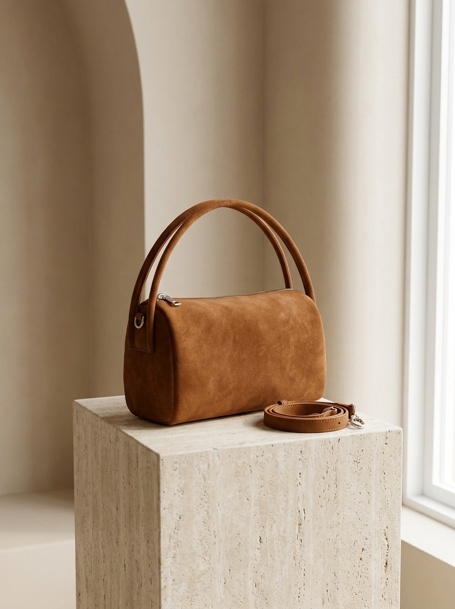 Bella Convertible Suede Shoulder Bag