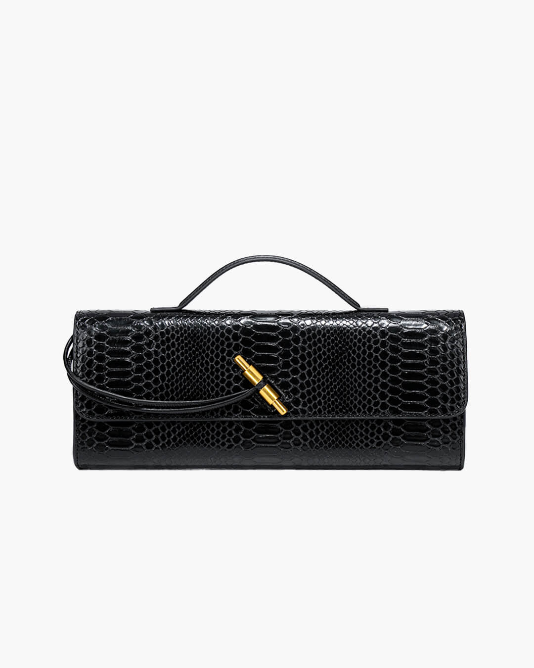 Bianca Croc-Embossed Evening Bag