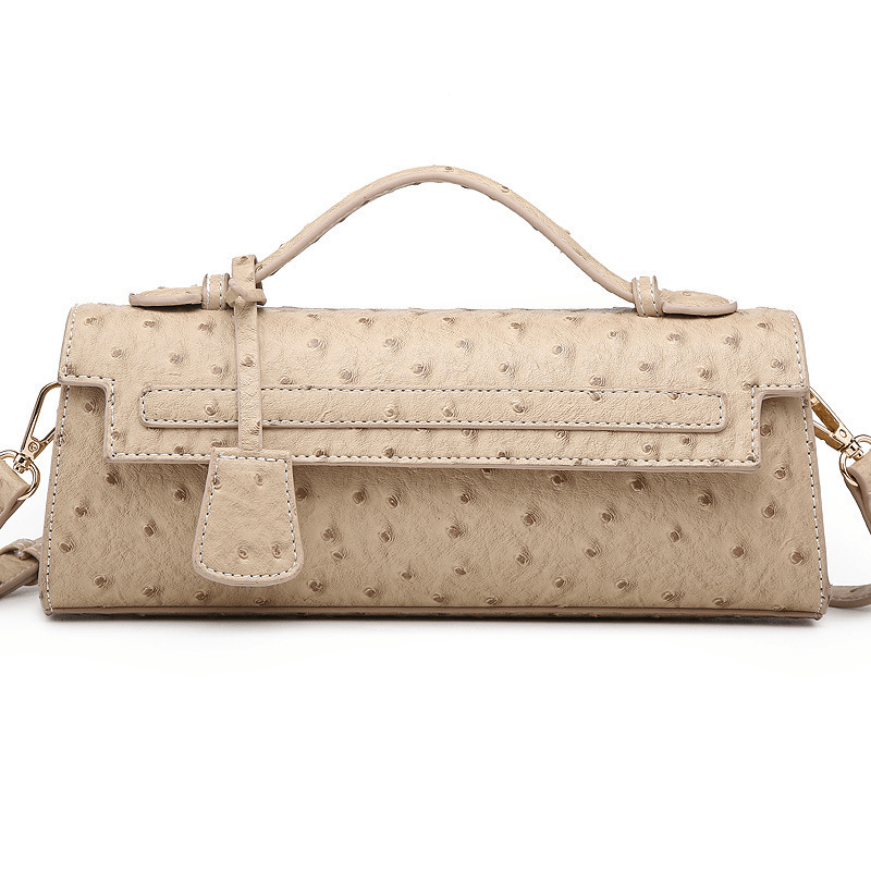 Bianca Ostrich Embossed Evening Clutch