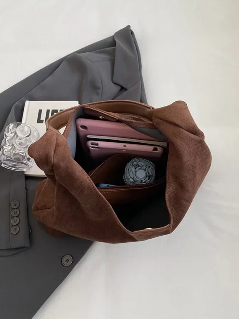 Celeste Suede Slouch Tote Bag