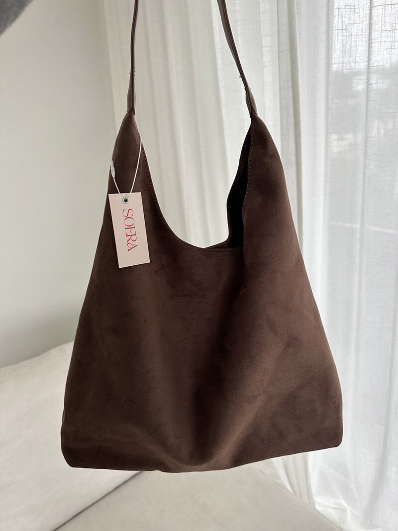 Celeste Suede Slouch Tote Bag