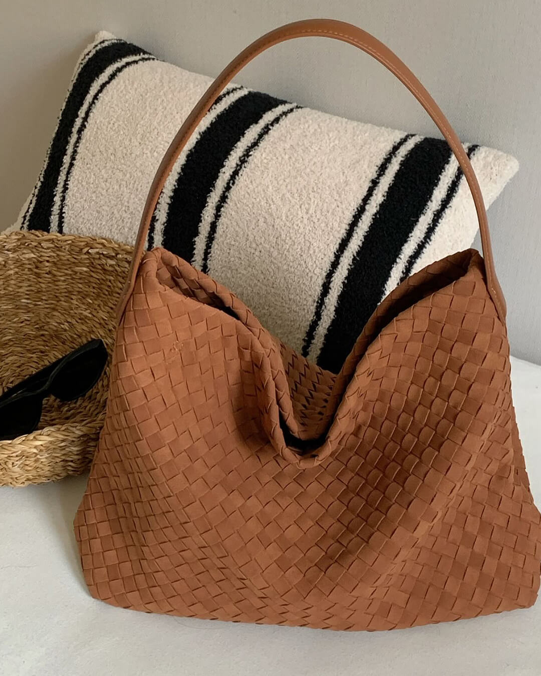 Chelsea Woven Hobo Tote Bag