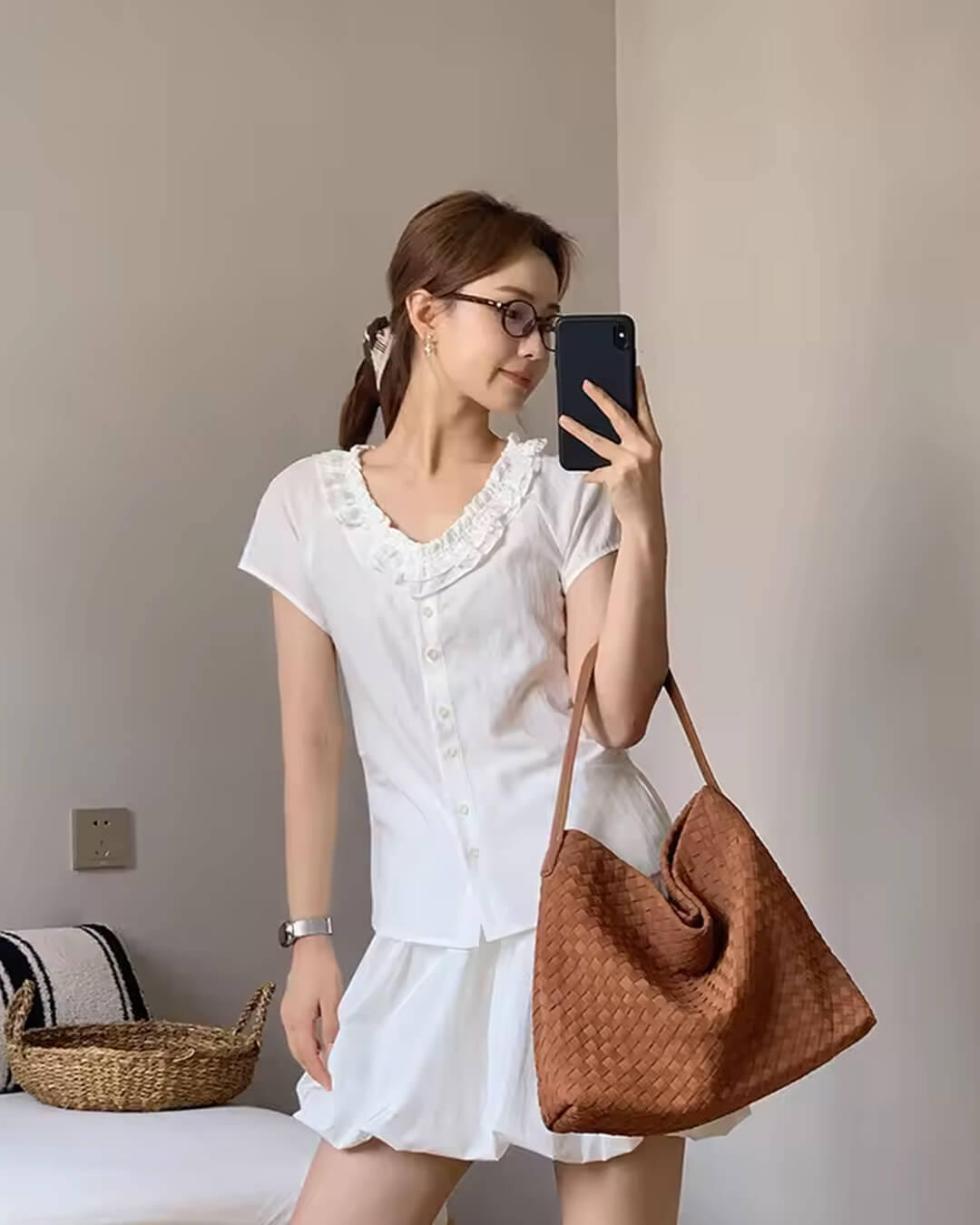 Chelsea Woven Hobo Tote Bag