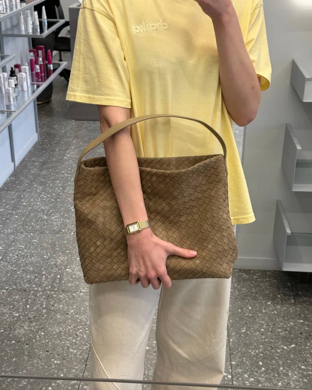 Chelsea Woven Hobo Tote Bag