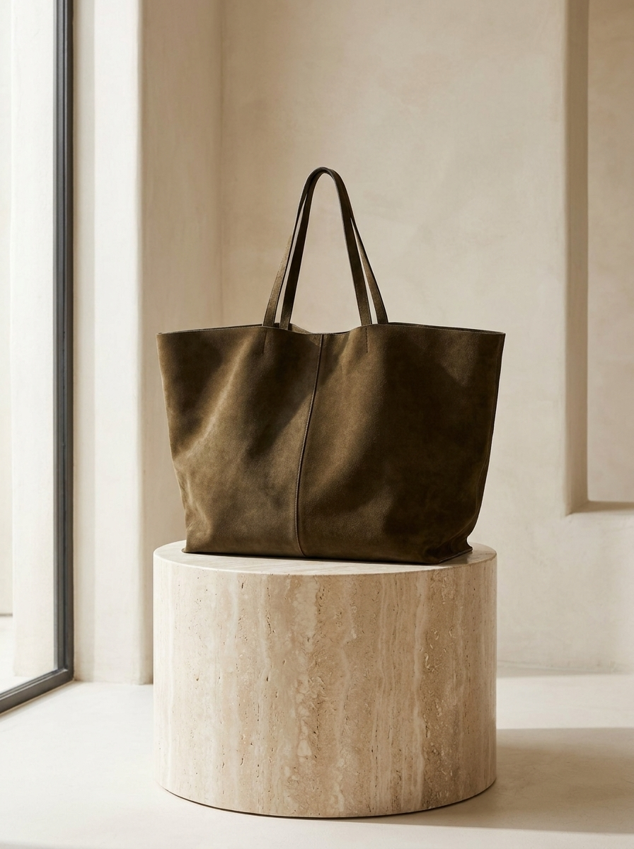 Cynthia Oversized Suede Tote Bag