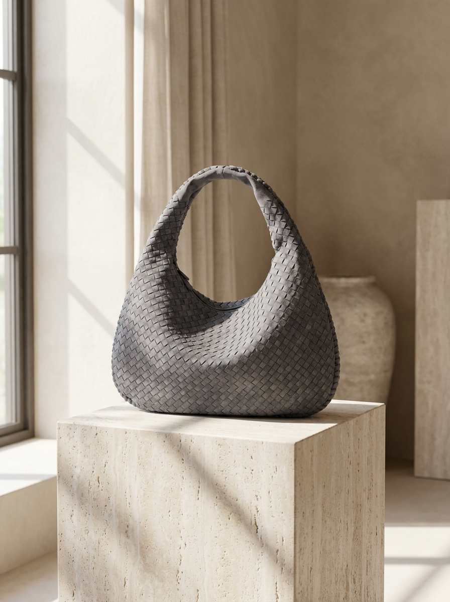 Elara Woven Hobo Handbag