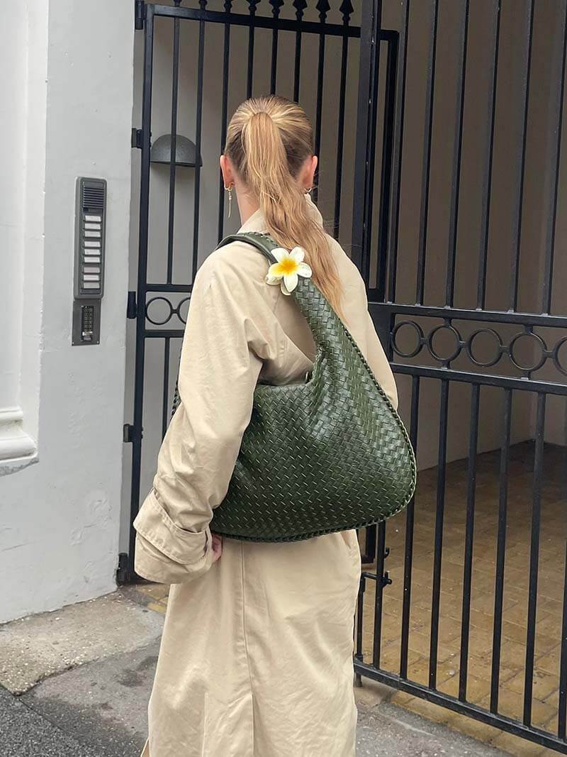 Isabella Woven Hobo Shoulder Bag