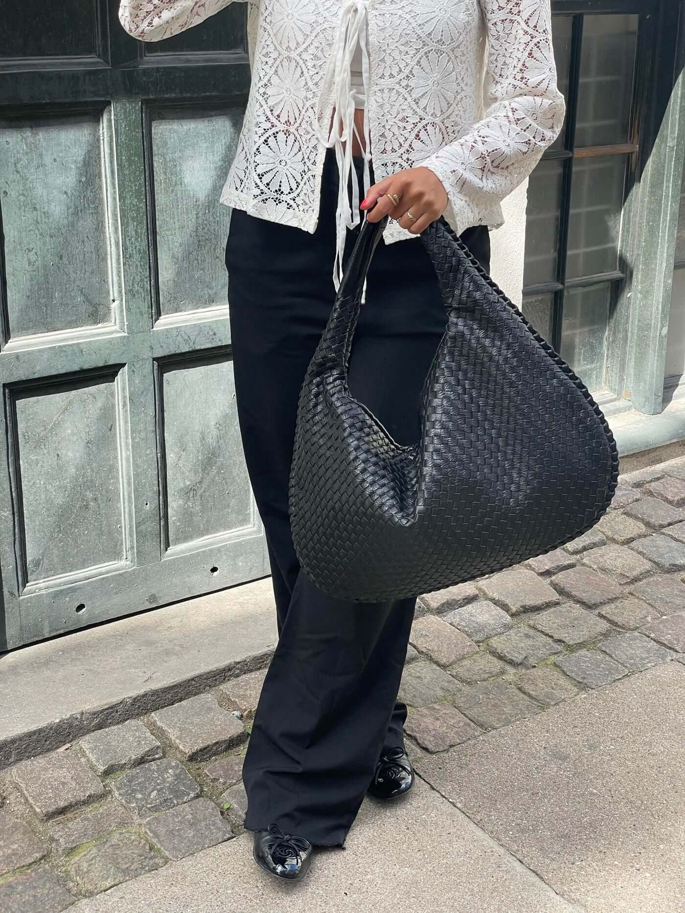 Isabella Woven Hobo Shoulder Bag