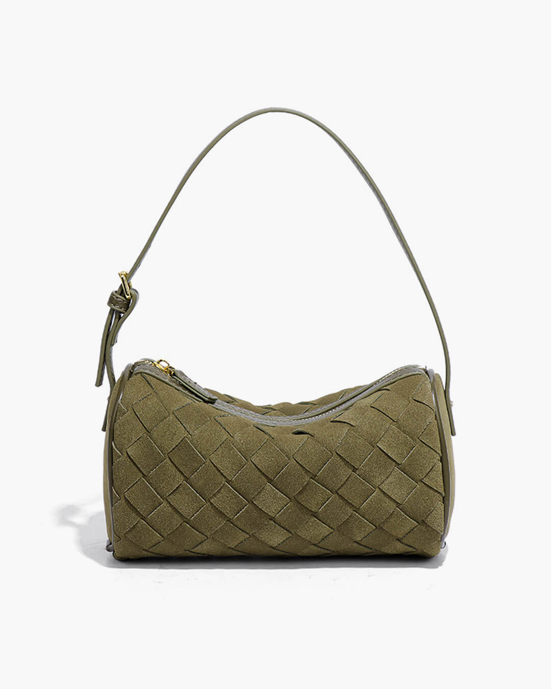 Jessica Woven Suede Shoulder Bag
