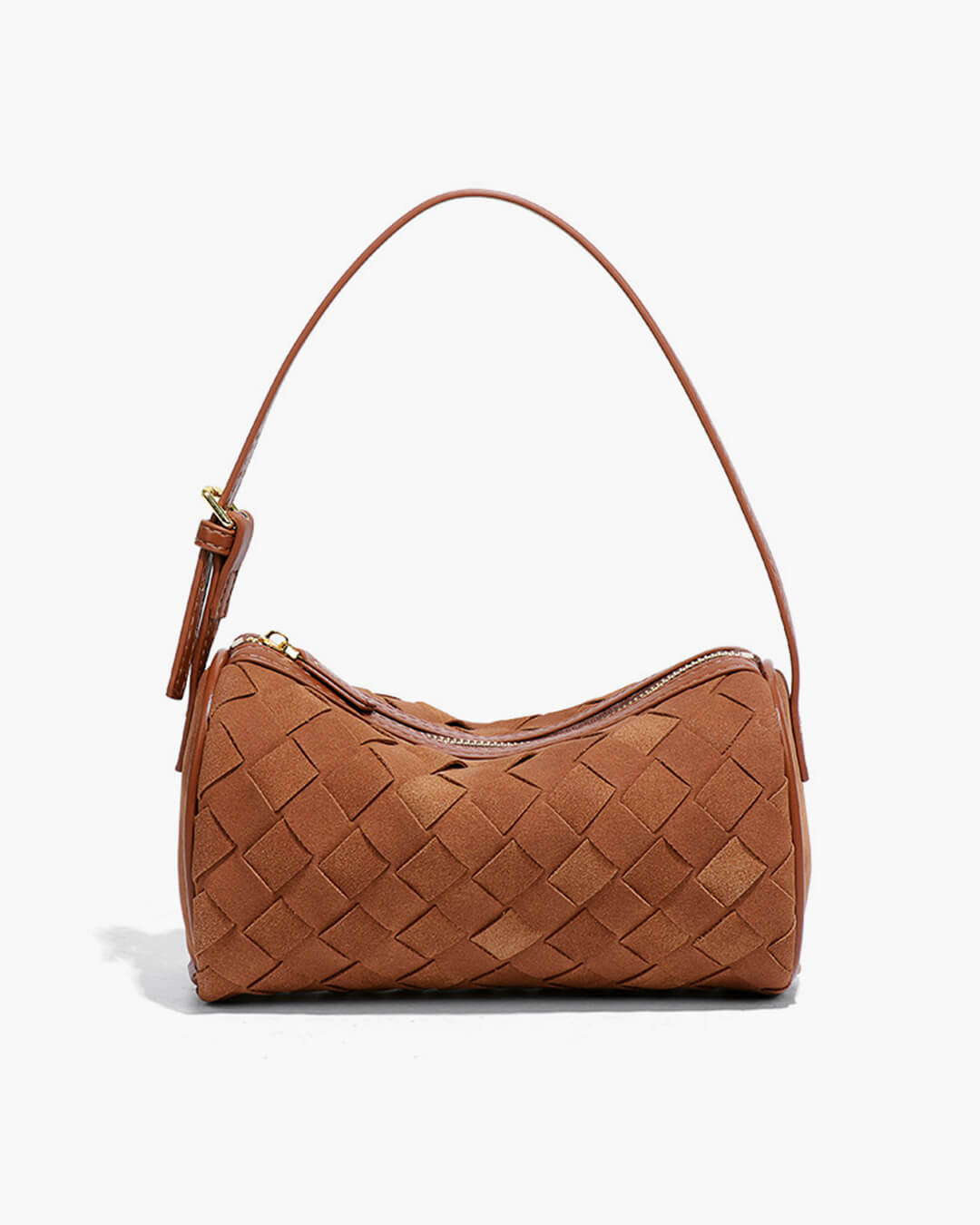 Jessica Woven Suede Shoulder Bag