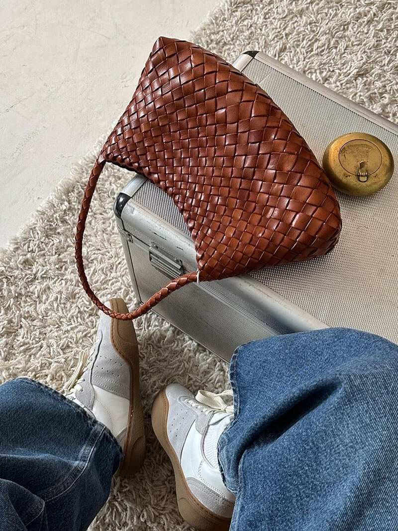 Madeleine Woven Shoulder Handbag