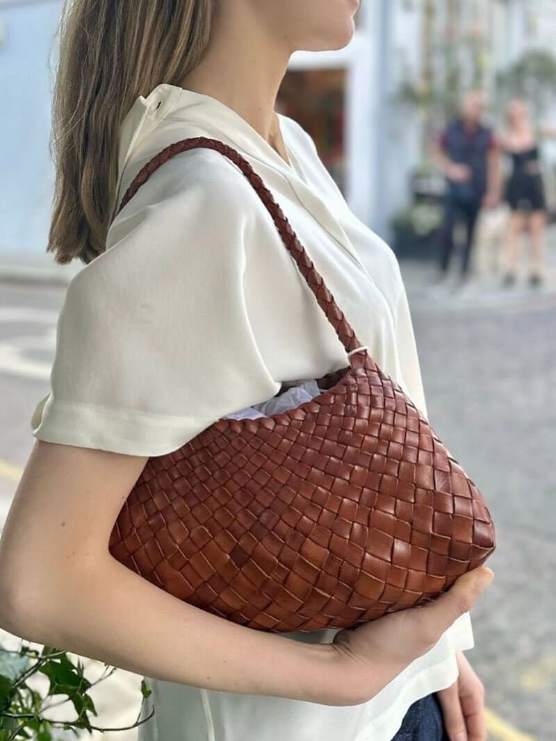 Madeleine Woven Shoulder Handbag