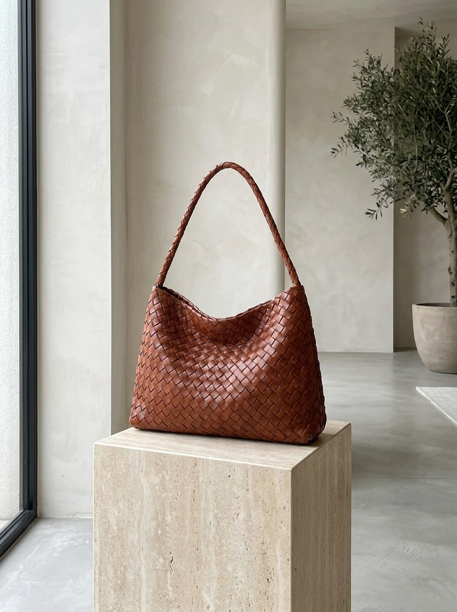 Madeleine Woven Shoulder Handbag
