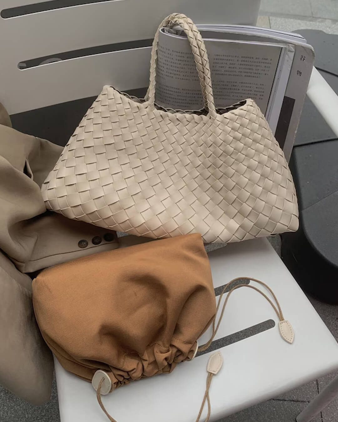 Marissa Oversized Woven Tote Bag