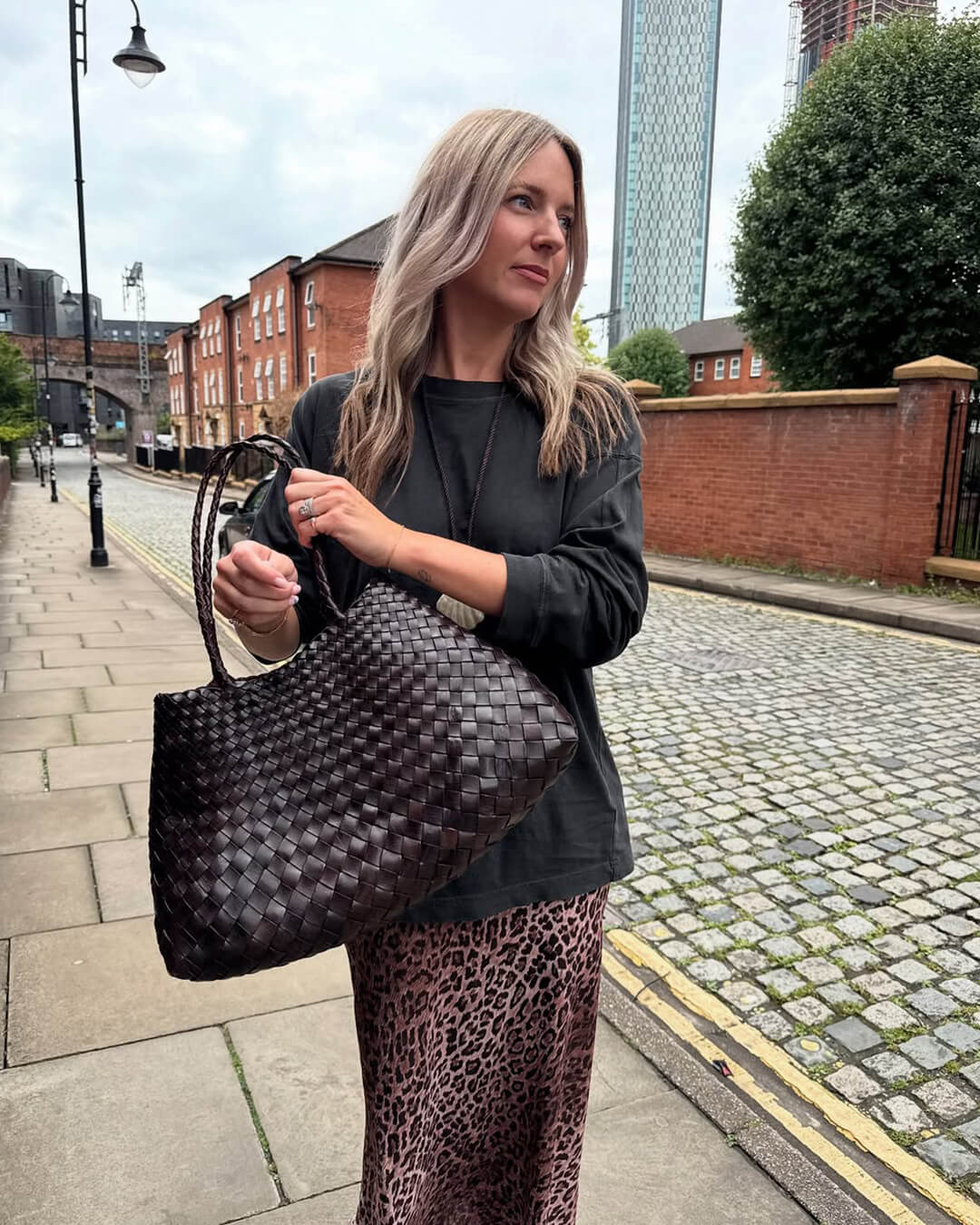 Marissa Oversized Woven Tote Bag