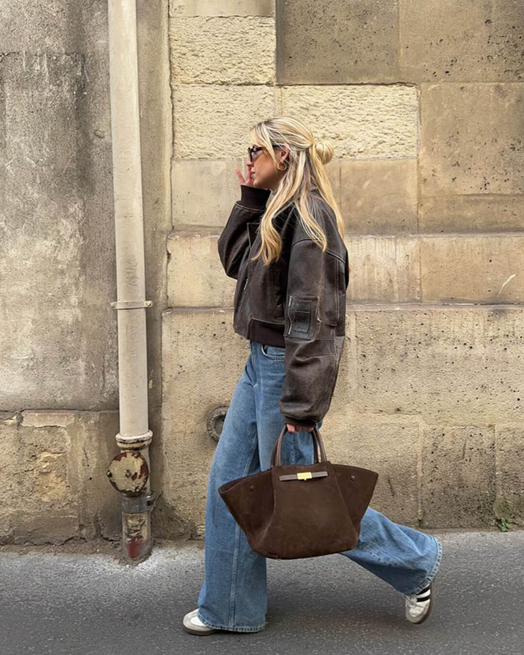 Melanie Suede Tote Handbag