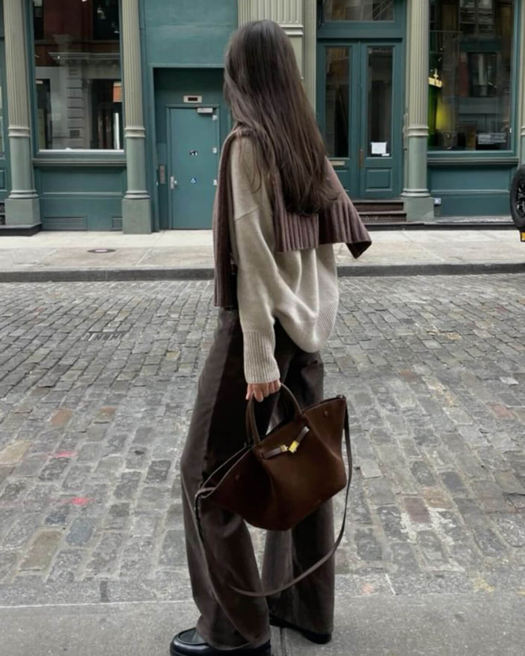 Melanie Suede Tote Handbag