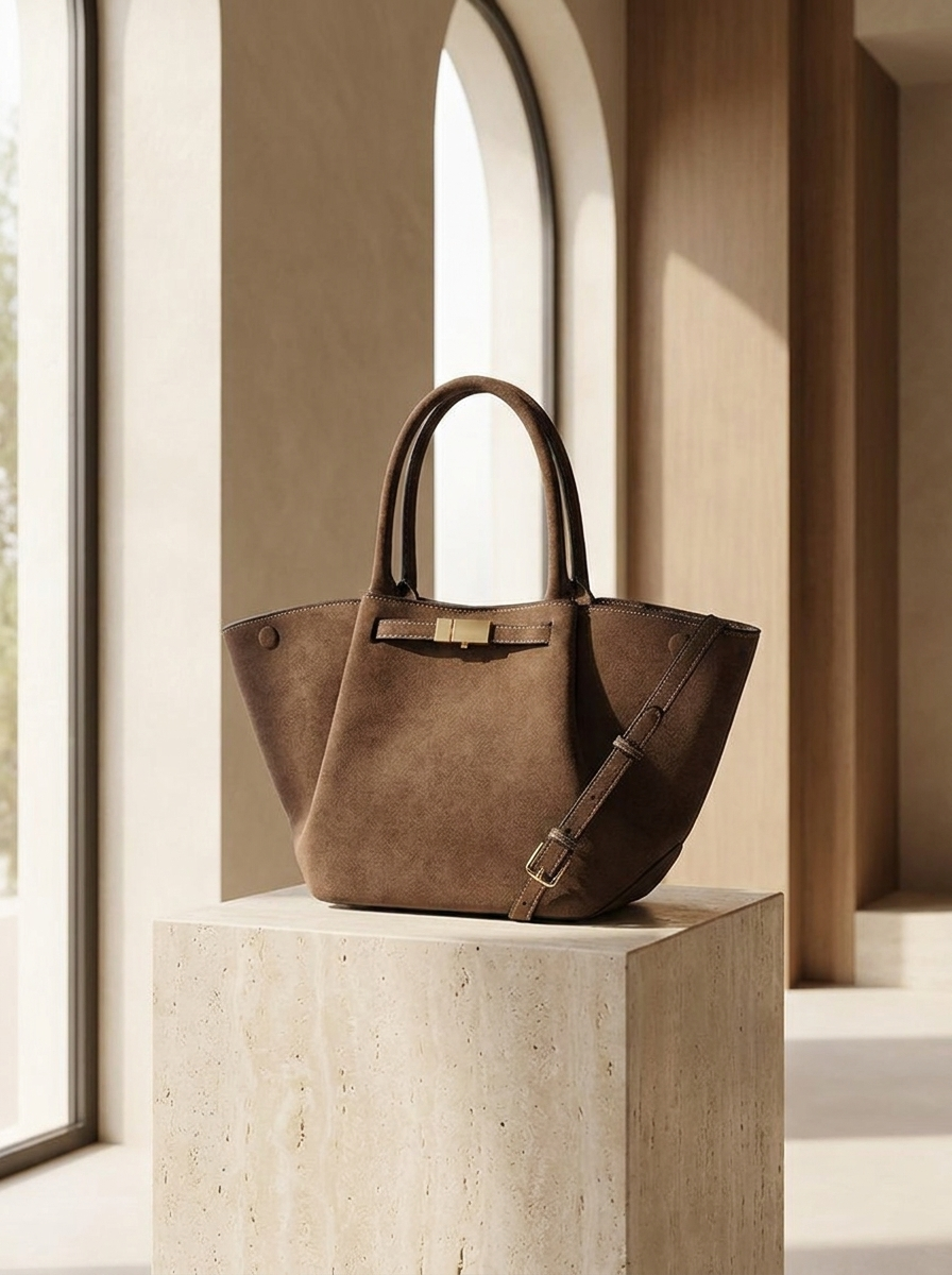 Melanie Suede Tote Handbag