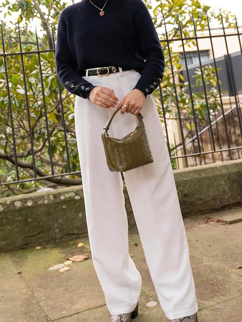Mica Mini Woven Shoulder Bag