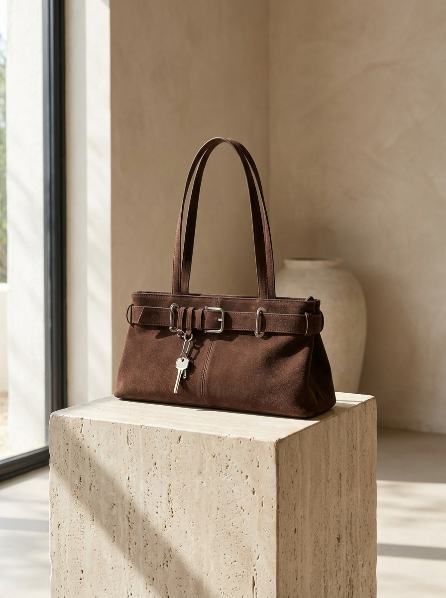 Nora Vintage Suede Shoulder Bag