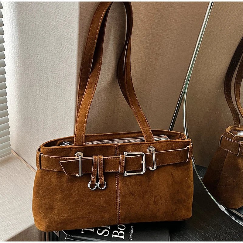 Nora Vintage Suede Shoulder Bag