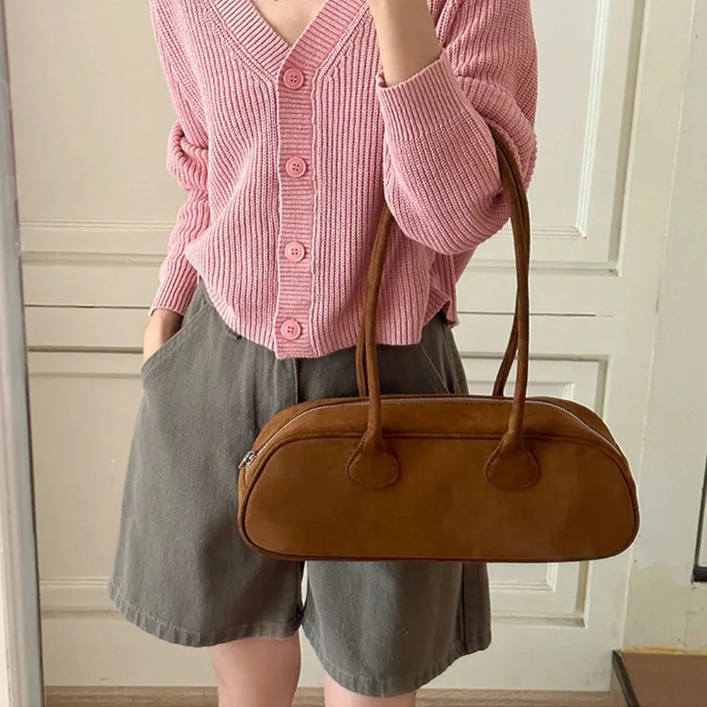 Pauleen Suede Baguette Shoulder Bag