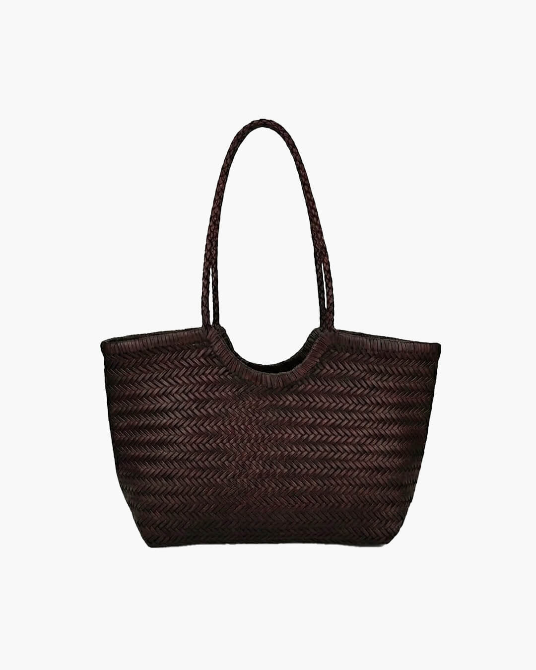 Rica Woven Faux Leather Tote Bag