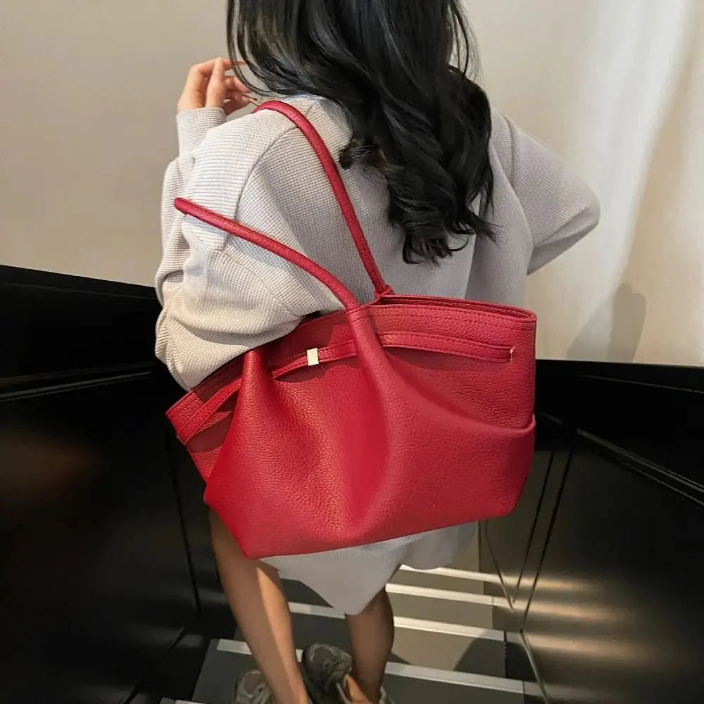 Sandy Structured Shoulder Tote Bag