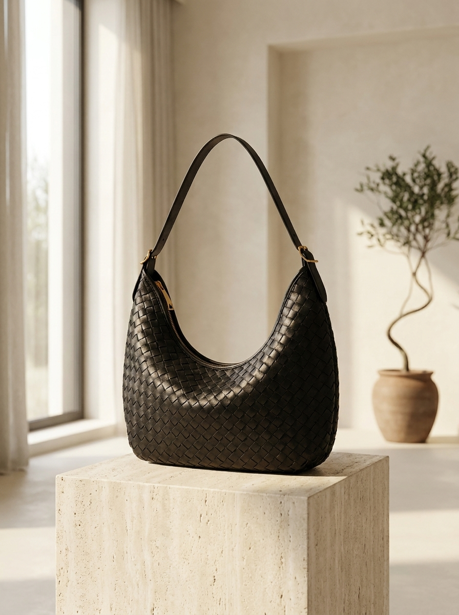Scarlett Woven Hobo Shoulder Bag