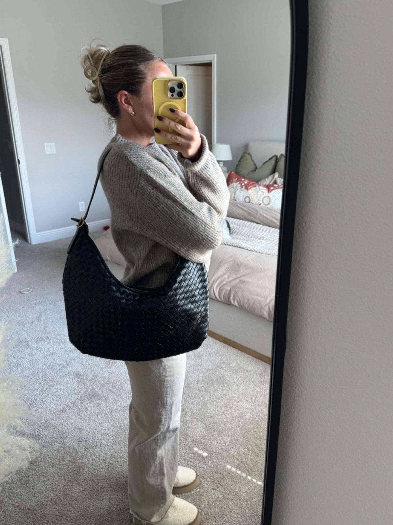 Scarlett Woven Hobo Shoulder Bag