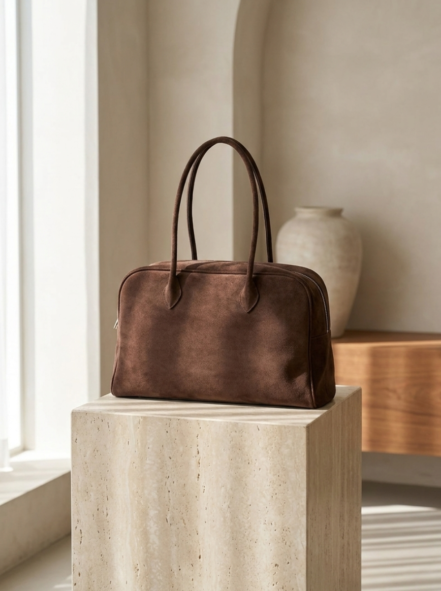Sophie Suede Carryall Shoulder Bag
