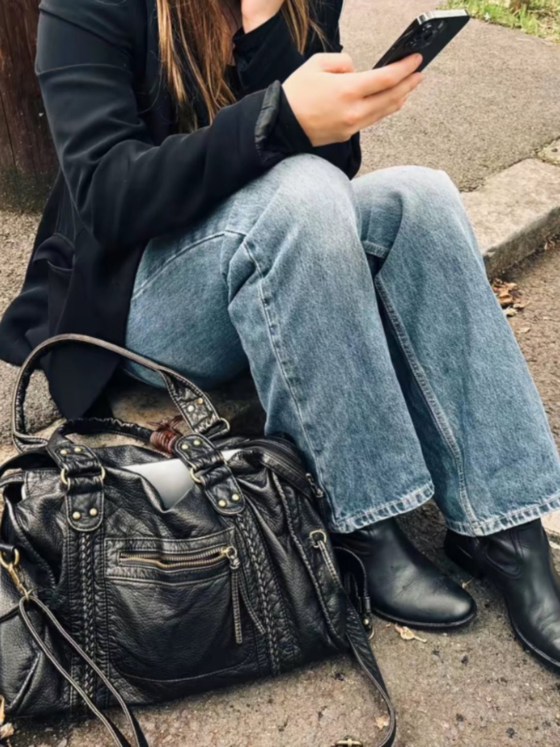 Tanja Vintage Leather Shoulder Bag