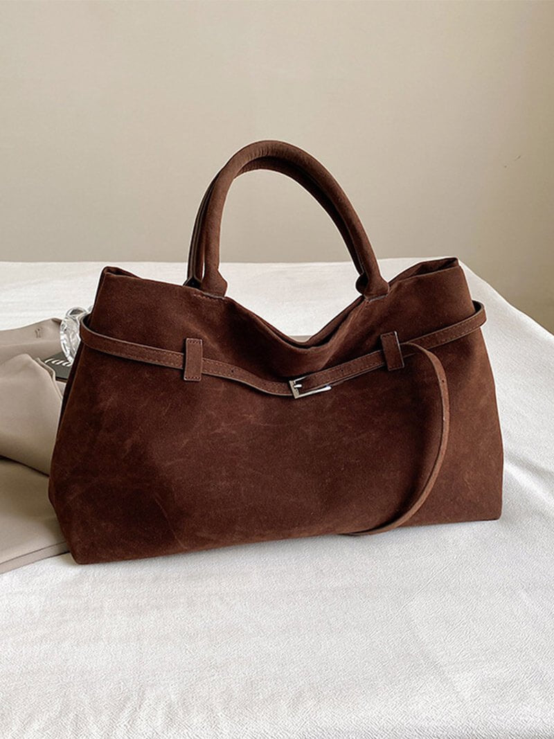 Valentina Suede Carryall Handbag