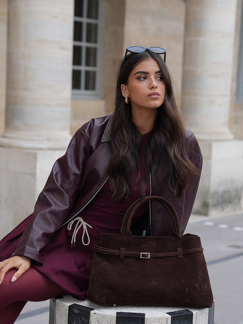Valentina Suede Carryall Handbag