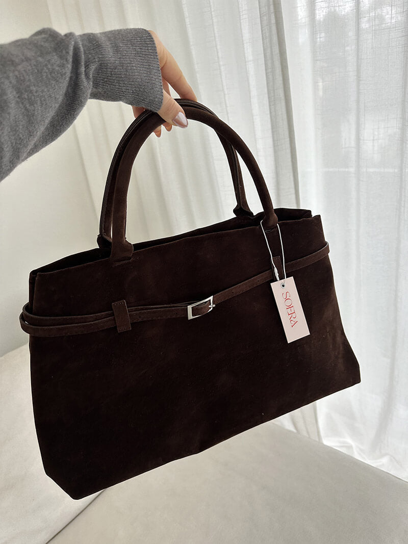 Valentina Suede Carryall Handbag