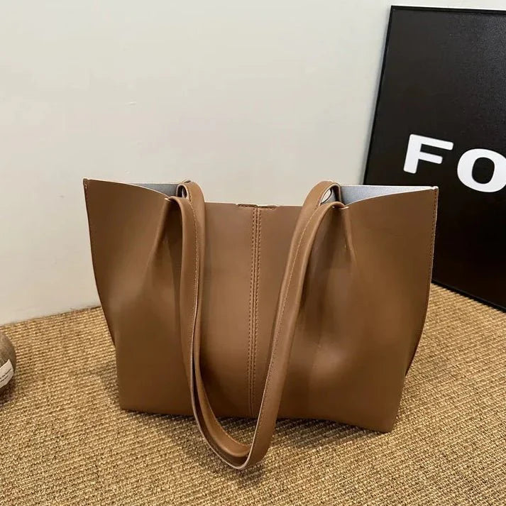 Eleanor oversized faux leather tote bag