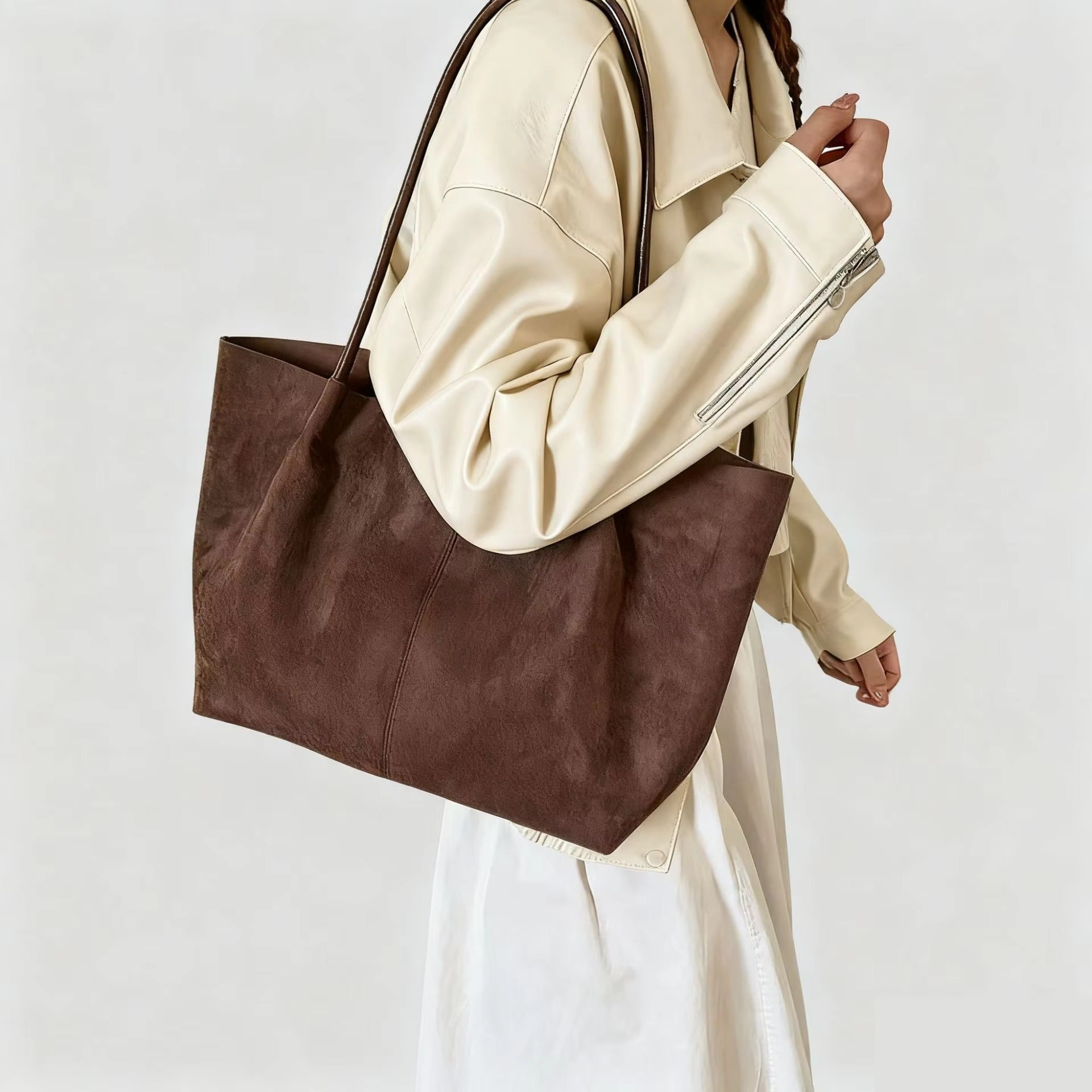 Cheska Everyday Suede Tote Bag
